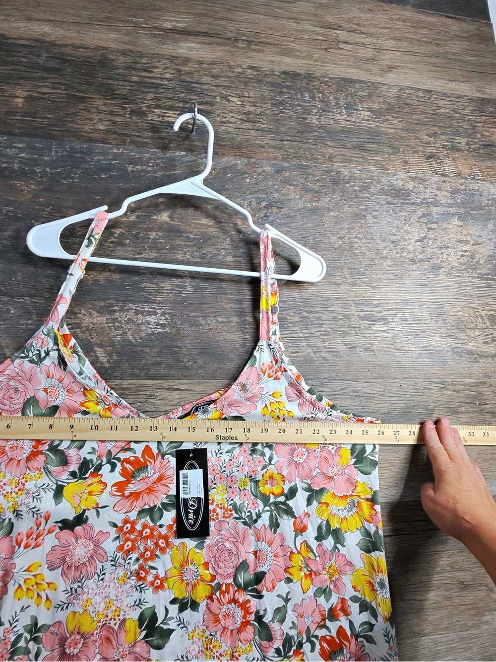 Shore Drive Floral Spaghetti-Strap Maxi Dress in Pink & Yellow - Picture 5 of 13
